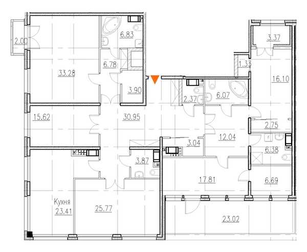 Пятикомнатная квартира в SetlCity: площадь 230.1 м2 , этаж: 7 – купить в Санкт-Петербурге